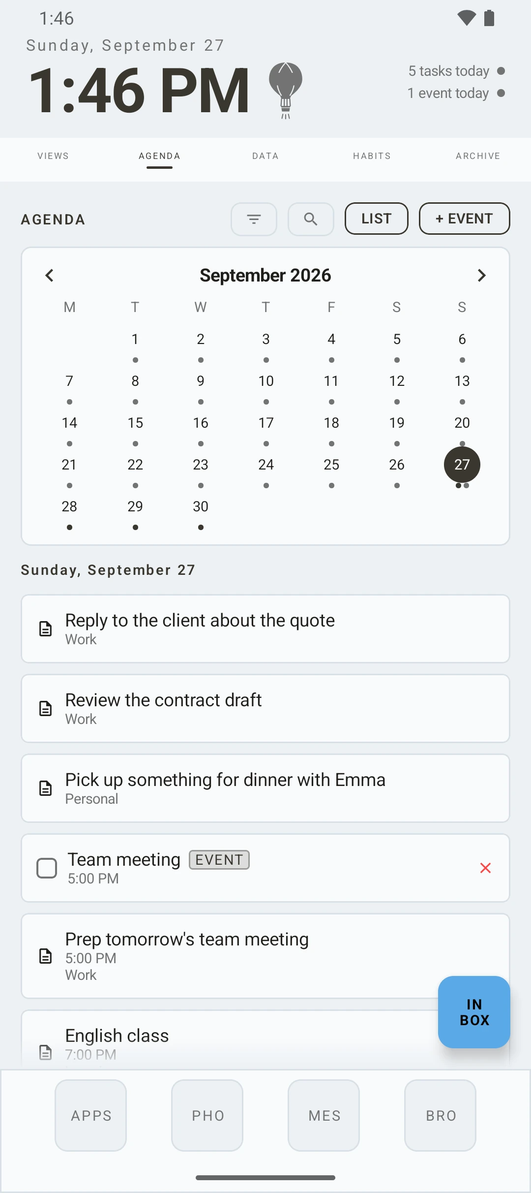 duqe — the month’s agenda