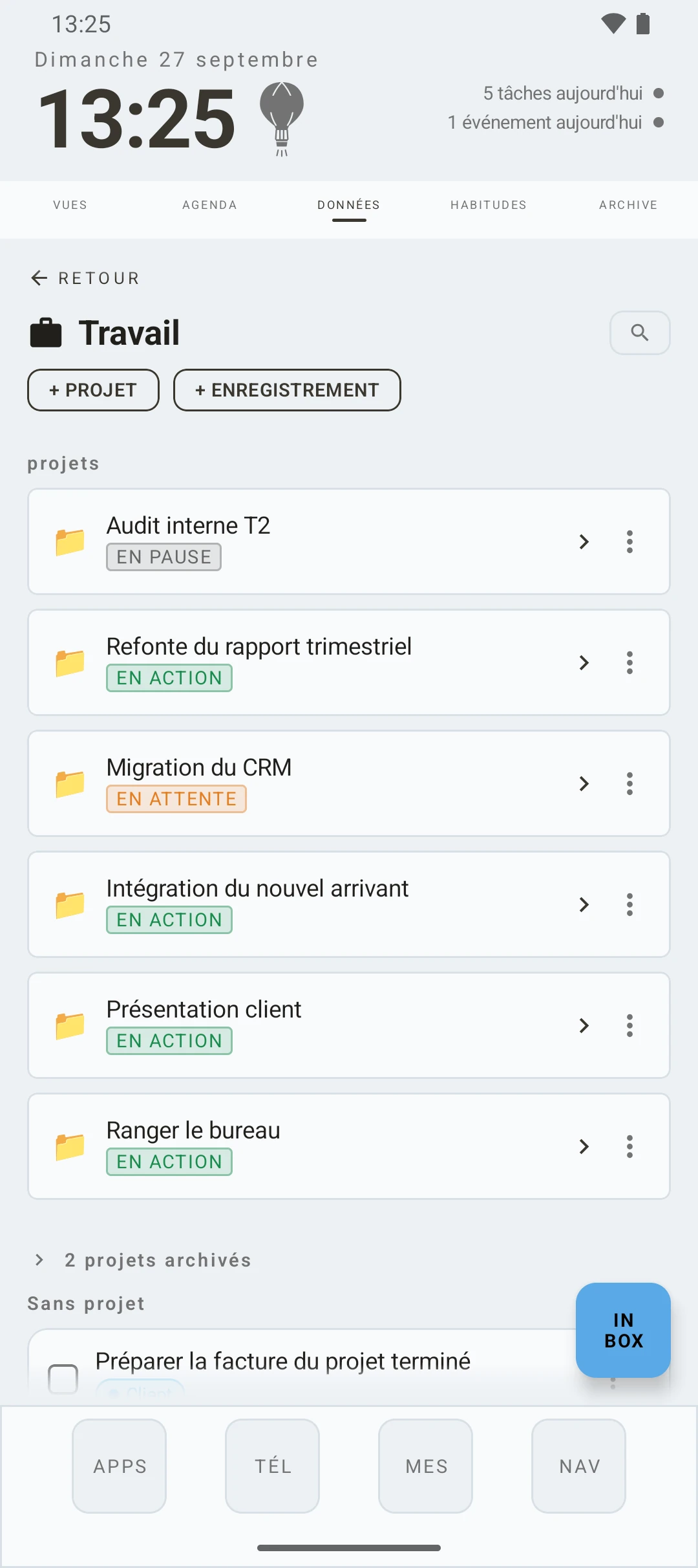 duqe — projets d’une base de données