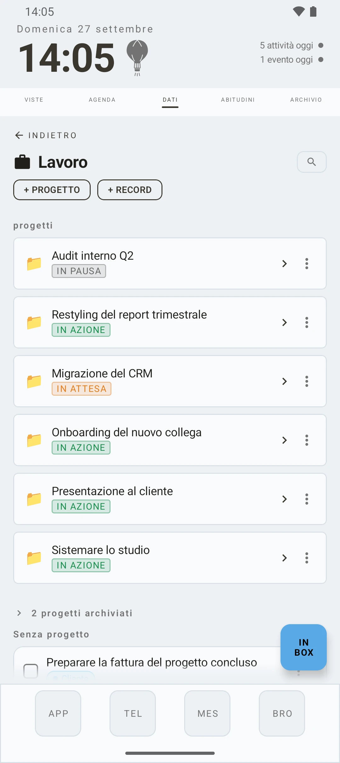 duqe — progetti di un database