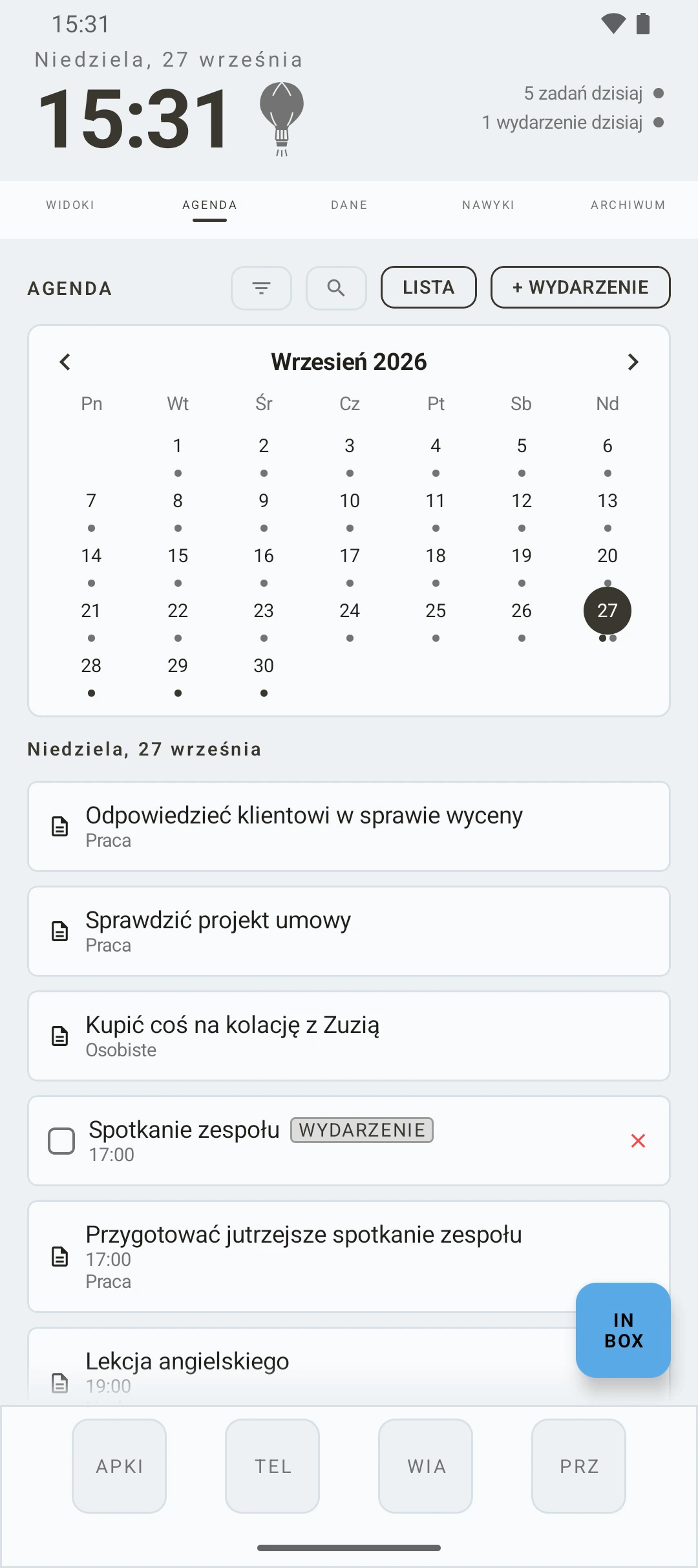 duqe — agenda na cały miesiąc