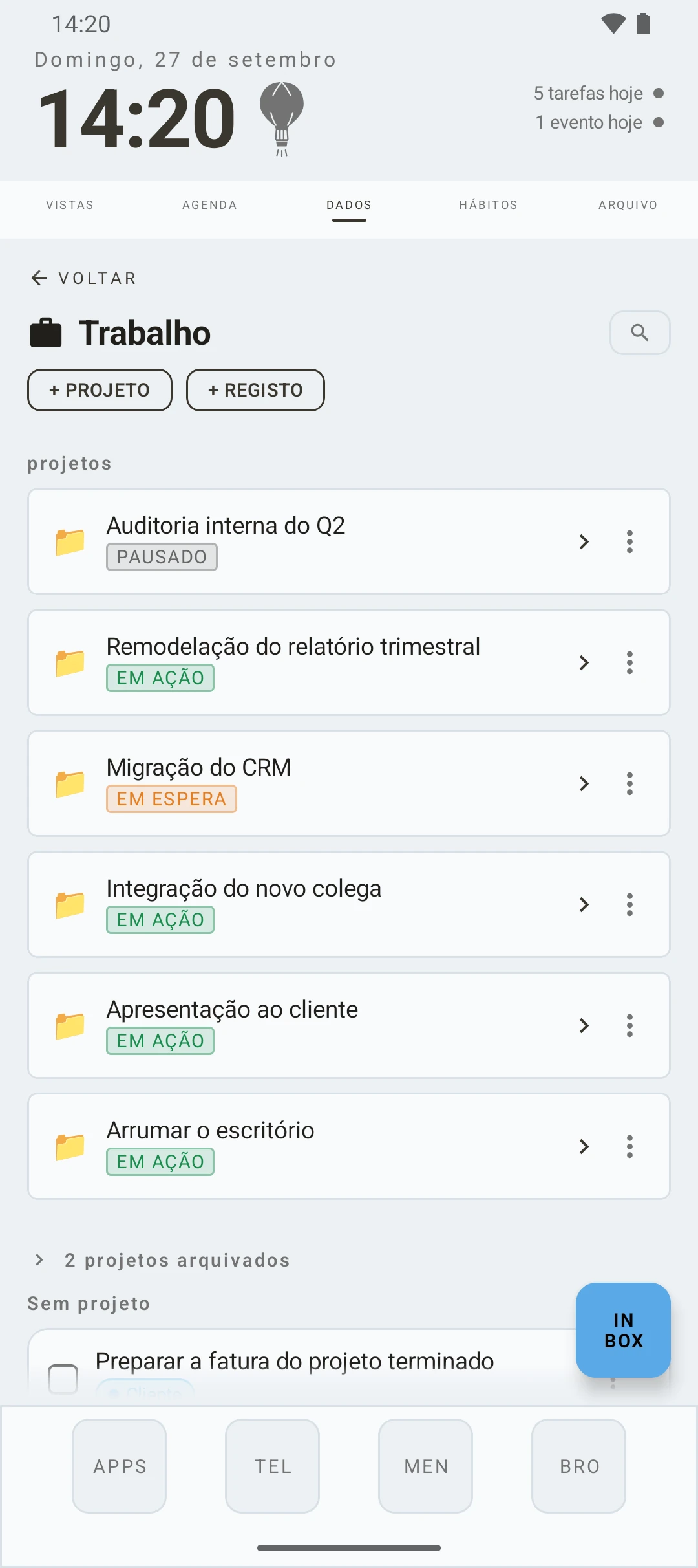 duqe — projetos de uma base de dados